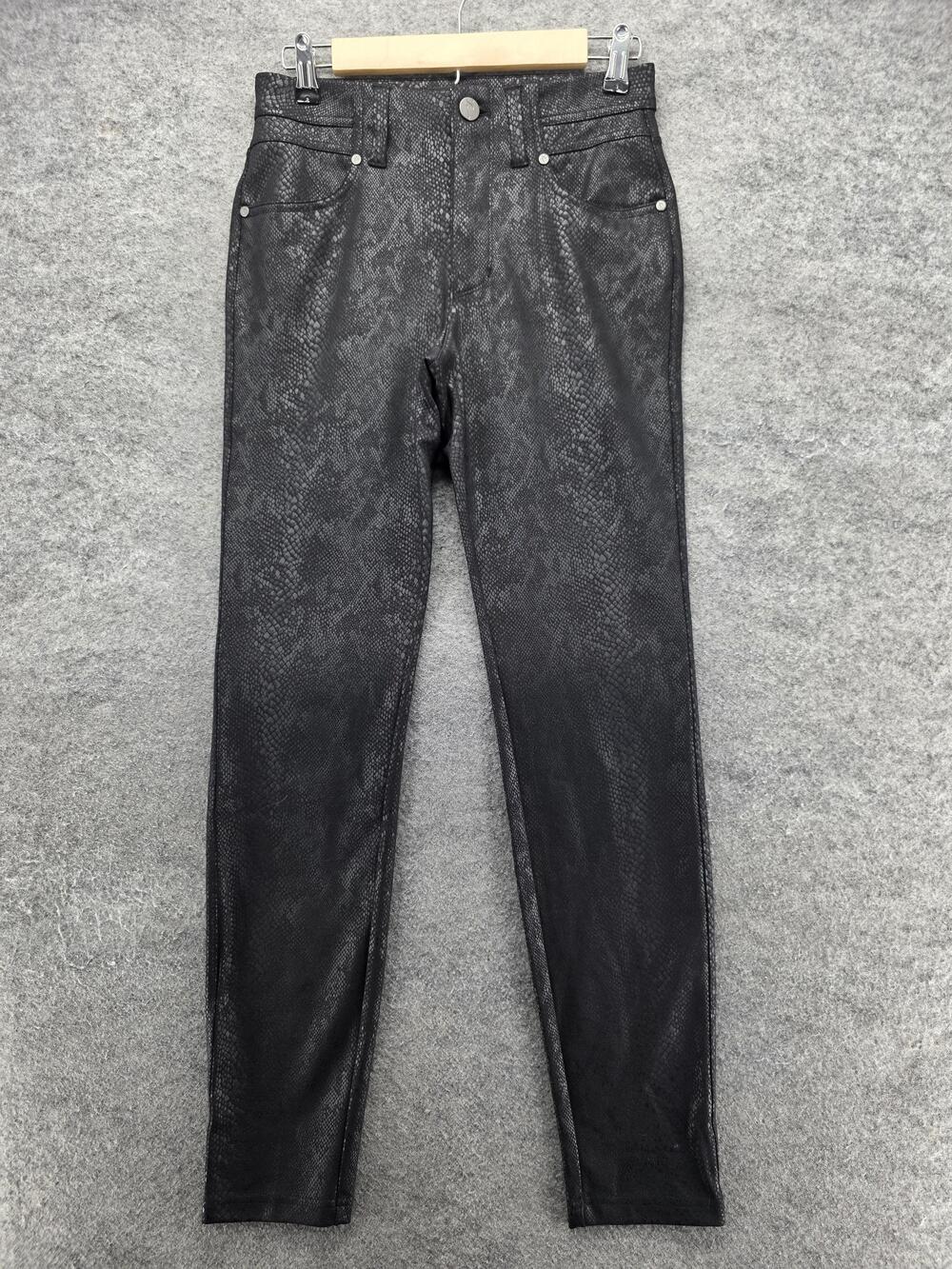 Simply Vera Vera Wang Pants Womens S Black Jegging Stretch Animal Print 30.5 In